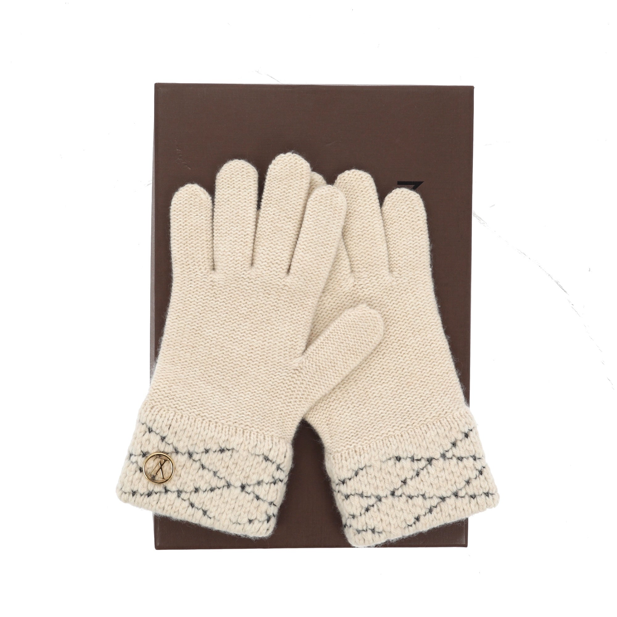 Louis Vuitton Gloves In White Wool